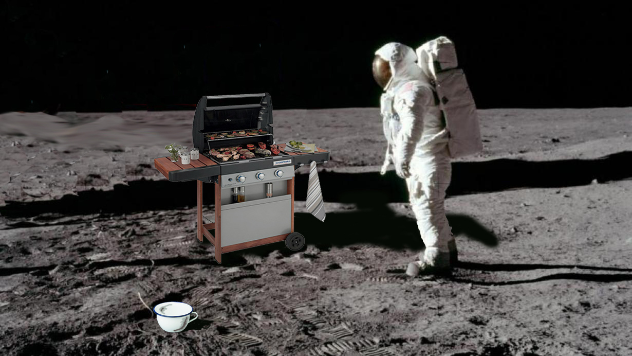 Haciendo la barbacoa